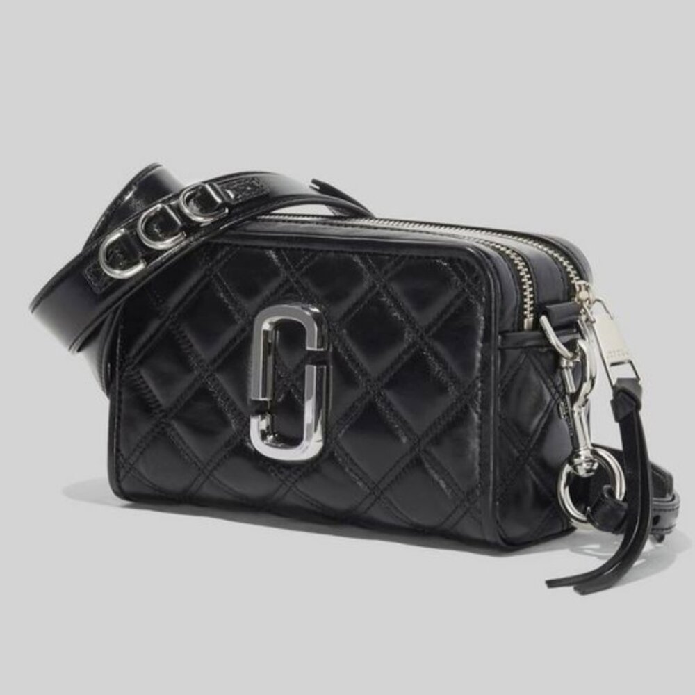Marc Jacobs Softshot 21 Quilted Crossbody Bag Black NWT - Picture 4 of 7